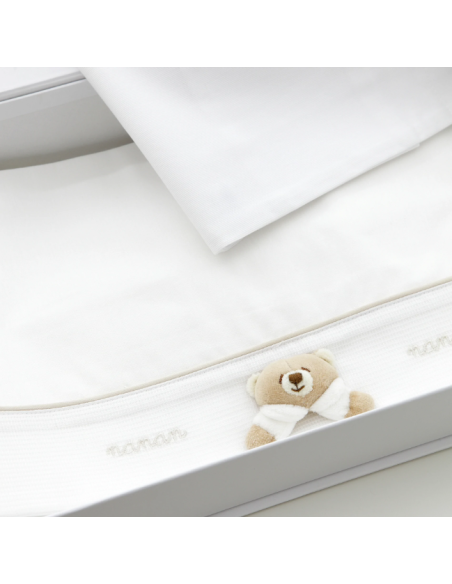 Nanan-Set lenzuola carrozzina Tato bianco