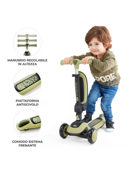 Kinderkraft- Monopattino Halley 2in1