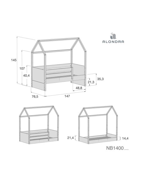 Alondra Sogni XL- Letto Montessoriano