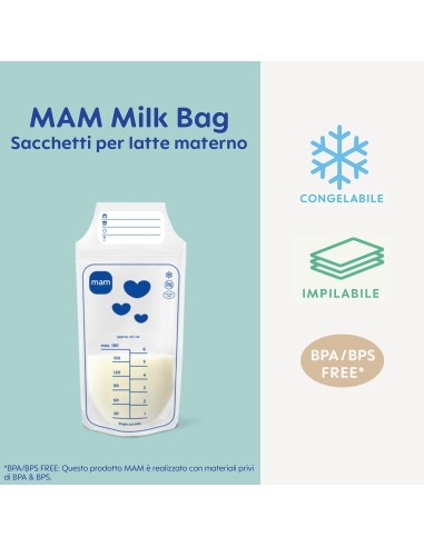 Mam Baby- Sacchetti per latte materno Mam