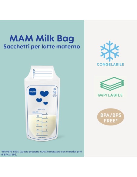 Mam Baby- Sacchetti per latte materno Mam