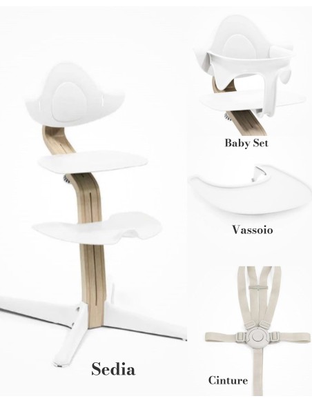 Stokke-Sedia Nomi Naturale + Baby Set
