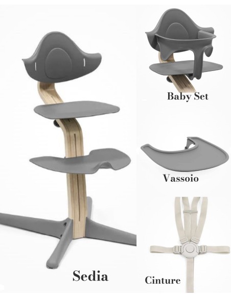 Stokke-Sedia Nomi Naturale + Baby Set