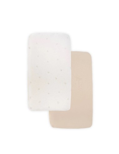 Bamboom- Lenzuolo con angoli culla 2pz Animal Friends Sand
