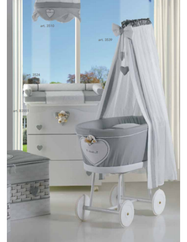 Roman Baby-culla ovale vimini Love