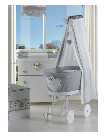 Roman Baby-culla ovale vimini Love