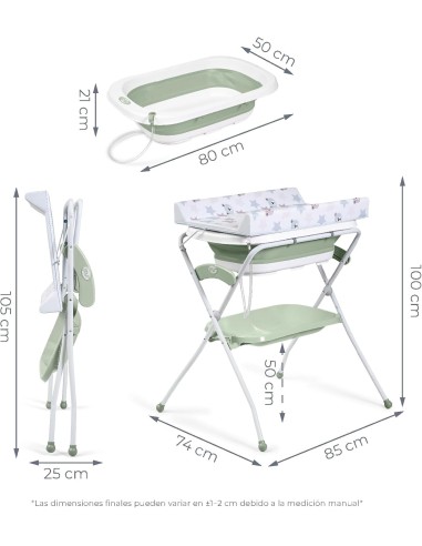 Bagnetto fasciatoio pieghevole Ms Zoe