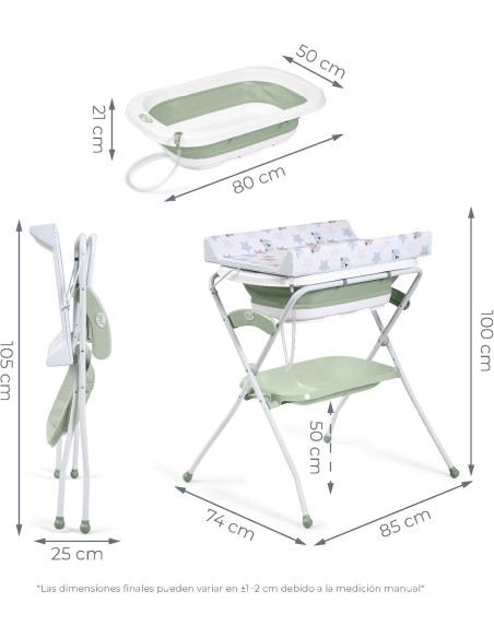 Bagnetto fasciatoio pieghevole Ms Zoe
