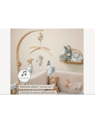 Nattou- Giostrina letto legno Lou Lou
