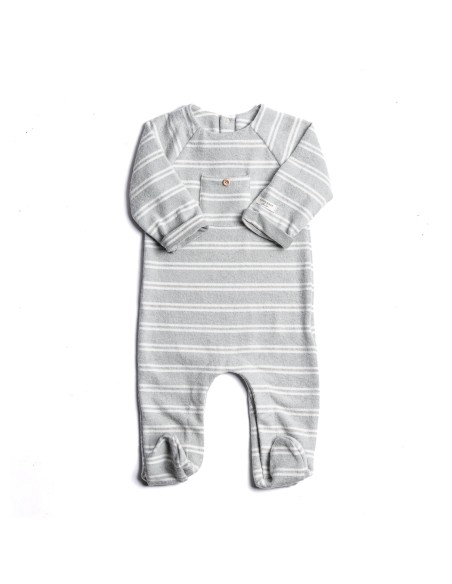Bamboom- Tutina invernale felpata Stripe Acqua