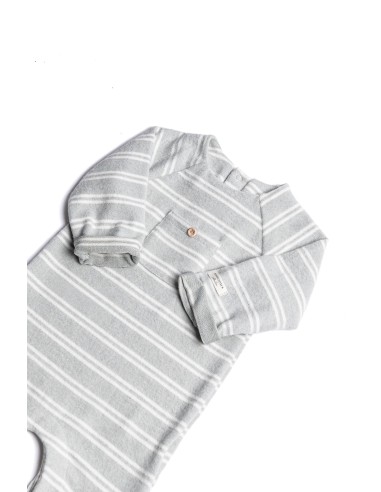 Bamboom- Tutina invernale felpata Stripe Acqua