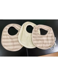 Bamboom- Set 3 bavaglini Stripe Pink